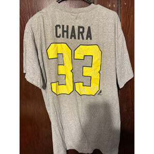 Boston Bruins Zdeno Chara #33 Gray Tee Men's Sz XL